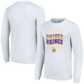 Minnesota Vikings Starter Team Name Graphic Long Sleeve T-Shirt - White cheap