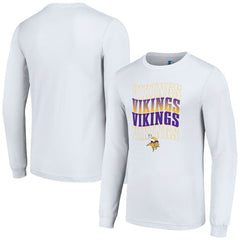 Minnesota Vikings Starter Team Name Graphic Long Sleeve T-Shirt - White cheap