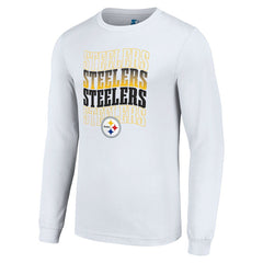 Pittsburgh Steelers Starter Team Name Graphic Long Sleeve T-Shirt - White outlet
