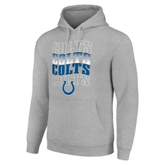 Indianapolis Colts Starter Four Team Name Logo Fleece Pullover Hoodie - Heather Gray cheap