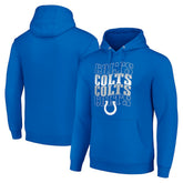 Indianapolis Colts Starter Four Team Name Logo Fleece Pullover Hoodie - Royal sale