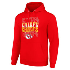 Kansas City Chiefs Starter Four Team Name Logo Fleece Pullover Hoodie - Red discount