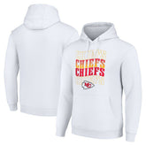Kansas City Chiefs Starter Four Team Name Logo Fleece Pullover Hoodie - White sale
