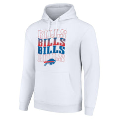 Buffalo Bills Starter Four Team Name Logo Fleece Pullover Hoodie - White for sale