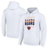 Chicago Bears Starter Four Team Name Logo Fleece Pullover Hoodie - White online