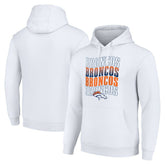 Denver Broncos Starter Four Team Name Logo Fleece Pullover Hoodie - White outlet