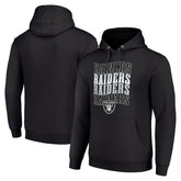 Las Vegas Raiders Starter Four Team Name Logo Fleece Pullover Hoodie - Black discount