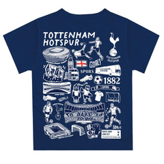 Tottenham Hotspur Vive La Fete Youth Impressions Artwork T-Shirt - Navy discount