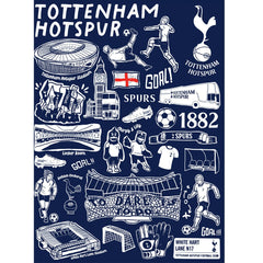 Tottenham Hotspur Vive La Fete Youth Impressions Artwork T-Shirt - Navy discount