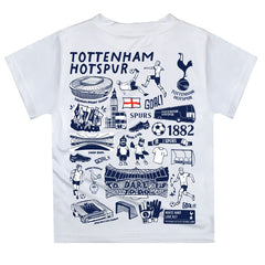 Tottenham Hotspur Vive La Fete Youth Impressions Artwork T-Shirt - White on sale