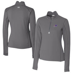 Buffalo Bills Cutter & Buck Women's Traverse Stretch Quarter-Zip Pullover Top - Gray cheap