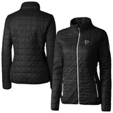 Atlanta Falcons Cutter & Buck Women's Rainier PrimaLoft Eco Insulated Full-Zip Puffer Jacket - Black on sale