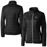 Baltimore Ravens Cutter & Buck Women's Rainier PrimaLoft Eco Insulated Full-Zip Puffer Jacket - Black for sale