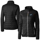 Detroit Lions Cutter & Buck Women's Rainier PrimaLoft Eco Insulated Full-Zip Puffer Jacket - Black for sale
