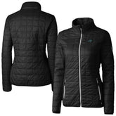 Carolina Panthers Cutter & Buck Women's Rainier PrimaLoft Eco Insulated Full-Zip Puffer Jacket - Black for sale