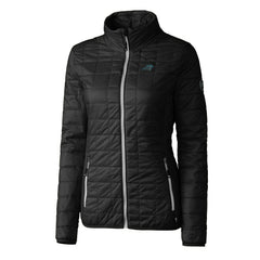 Carolina Panthers Cutter & Buck Women's Rainier PrimaLoft Eco Insulated Full-Zip Puffer Jacket - Black for sale