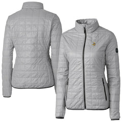 Minnesota Vikings Cutter & Buck Women's Rainier PrimaLoft Eco Insulated Full-Zip Puffer Jacket - Gray for sale