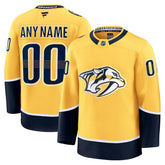 Nashville Predators Fanatics Home Premium Custom Jersey Gold