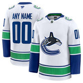 Vancouver Canucks Fanatics Away Premium Custom Jersey White