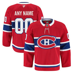 Montreal Canadiens Fanatics Home Authentic Pro Custom Jersey Red