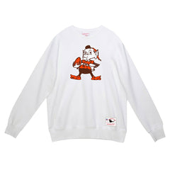 Cleveland Browns Basic Fleece Pullover Sweatshirt - White on sale