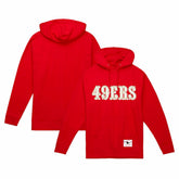 San Francisco 49ers Team Wordmark Vintage Pullover Hoodie - Scarlet discount