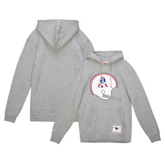 New England Patriots Helmet Logo Vintage Pullover Hoodie - Heather Gray online