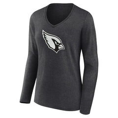 Arizona Cardinals Women's Personalized Name & Number Monochrome V-neck T-Shirt - Charcoal outlet