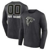 Atlanta Falcons Personalized Name & Number Monochrome Long Sleeve T-Shirt - Charcoal cheap
