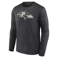 Baltimore Ravens Personalized Name & Number Monochrome Long Sleeve T-Shirt - Charcoal for sale
