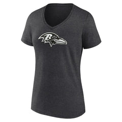 Baltimore Ravens Women's Personalized Name & Number Monochrome V-Neck Long Sleeve T-Shirt - Charcoal online