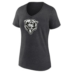Chicago Bears Women's Personalized Name & Number Monochrome V-Neck Long Sleeve T-Shirt - Charcoal discount