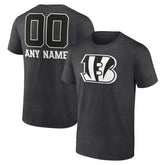 Cincinnati Bengals Personalized Name & Number Monochrome T-Shirt - Charcoal on sale