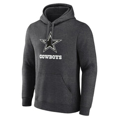 Dallas Cowboys Personalized Name & Number Monochrome Pullover Hoodie - Charcoal on sale