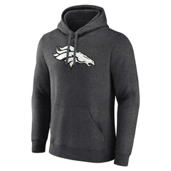 Denver Broncos Personalized Name & Number Monochrome Pullover Hoodie - Charcoal on sale