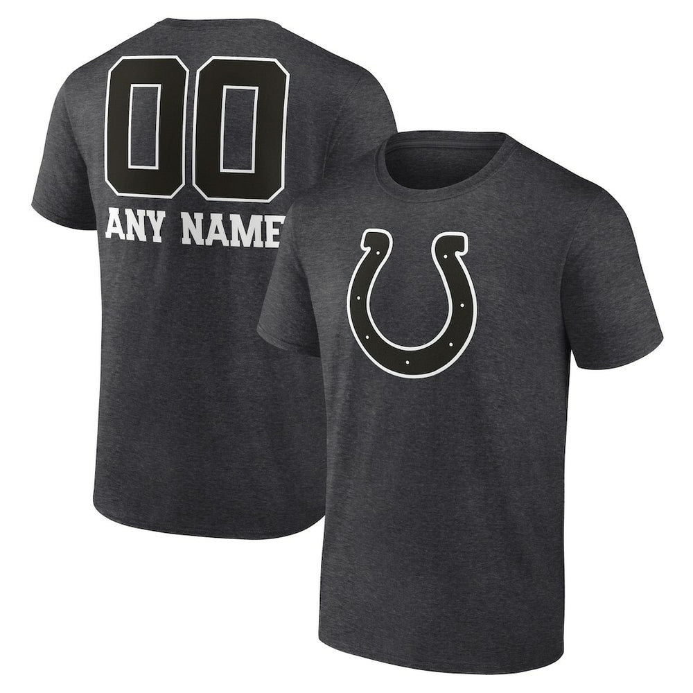 Indianapolis Colts Personalized Name & Number Monochrome T-Shirt - Charcoal online