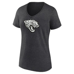 Jacksonville Jaguars Women's Personalized Name & Number Monochrome V-Neck Long Sleeve T-Shirt - Charcoal discount