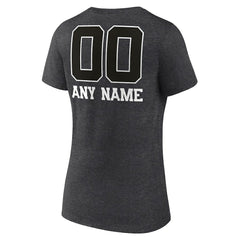 Jacksonville Jaguars Women's Personalized Name & Number Monochrome V-Neck Long Sleeve T-Shirt - Charcoal discount