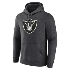 Las Vegas Raiders Personalized Name & Number Monochrome Pullover Hoodie - Charcoal on sale