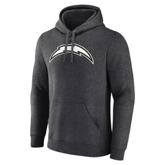 Los Angeles Chargers Personalized Name & Number Monochrome Pullover Hoodie - Charcoal for sale