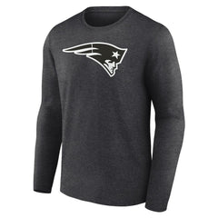New England Patriots Personalized Name & Number Monochrome Long Sleeve T-Shirt - Charcoal on sale