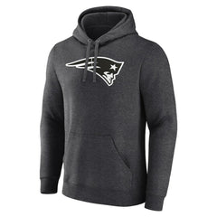 New England Patriots Personalized Name & Number Monochrome Pullover Hoodie - Charcoal for sale