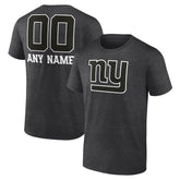 New York Giants Personalized Name & Number Monochrome T-Shirt - Charcoal for sale