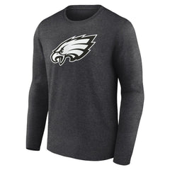 Philadelphia Eagles Personalized Name & Number Monochrome Long Sleeve T-Shirt - Charcoal cheap