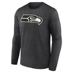 Seattle Seahawks Personalized Name & Number Monochrome Long Sleeve T-Shirt - Charcoal discount