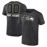 Seattle Seahawks Personalized Name & Number Monochrome T-Shirt - Charcoal discount