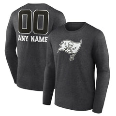 Tampa Bay Buccaneers Personalized Name & Number Monochrome Long Sleeve T-Shirt - Charcoal online