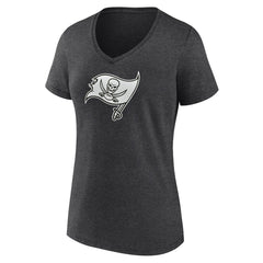 Tampa Bay Buccaneers Women's Personalized Name & Number Monochrome V-Neck Long Sleeve T-Shirt - Charcoal on sale