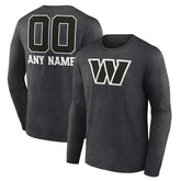 Washington Commanders Personalized Name & Number Monochrome Long Sleeve T-Shirt - Charcoal online