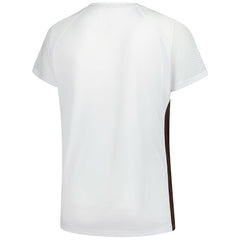 Cleveland Browns Women's Plus Size Glitter Lace-Up V- Neck T-Shirt - White outlet